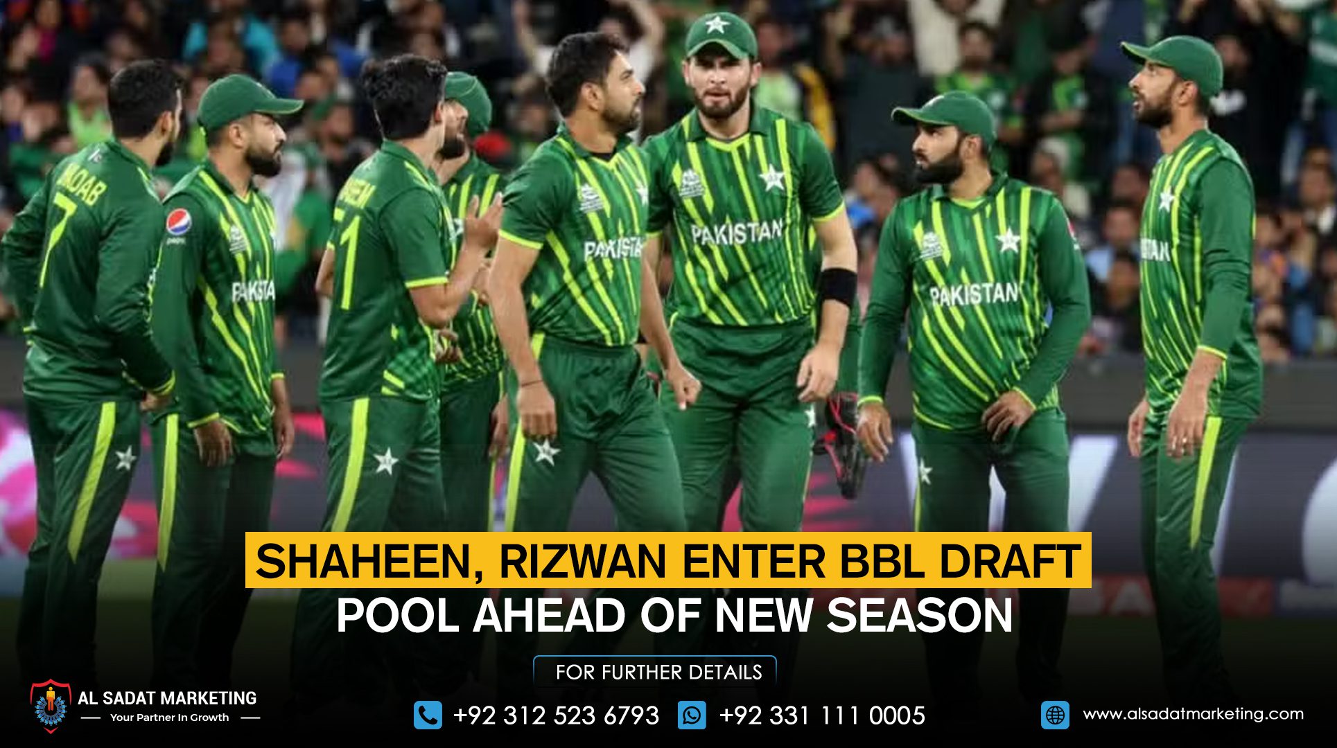 Shaheen, Rizwan Enter BBL Draft Pool Ahead of New Season