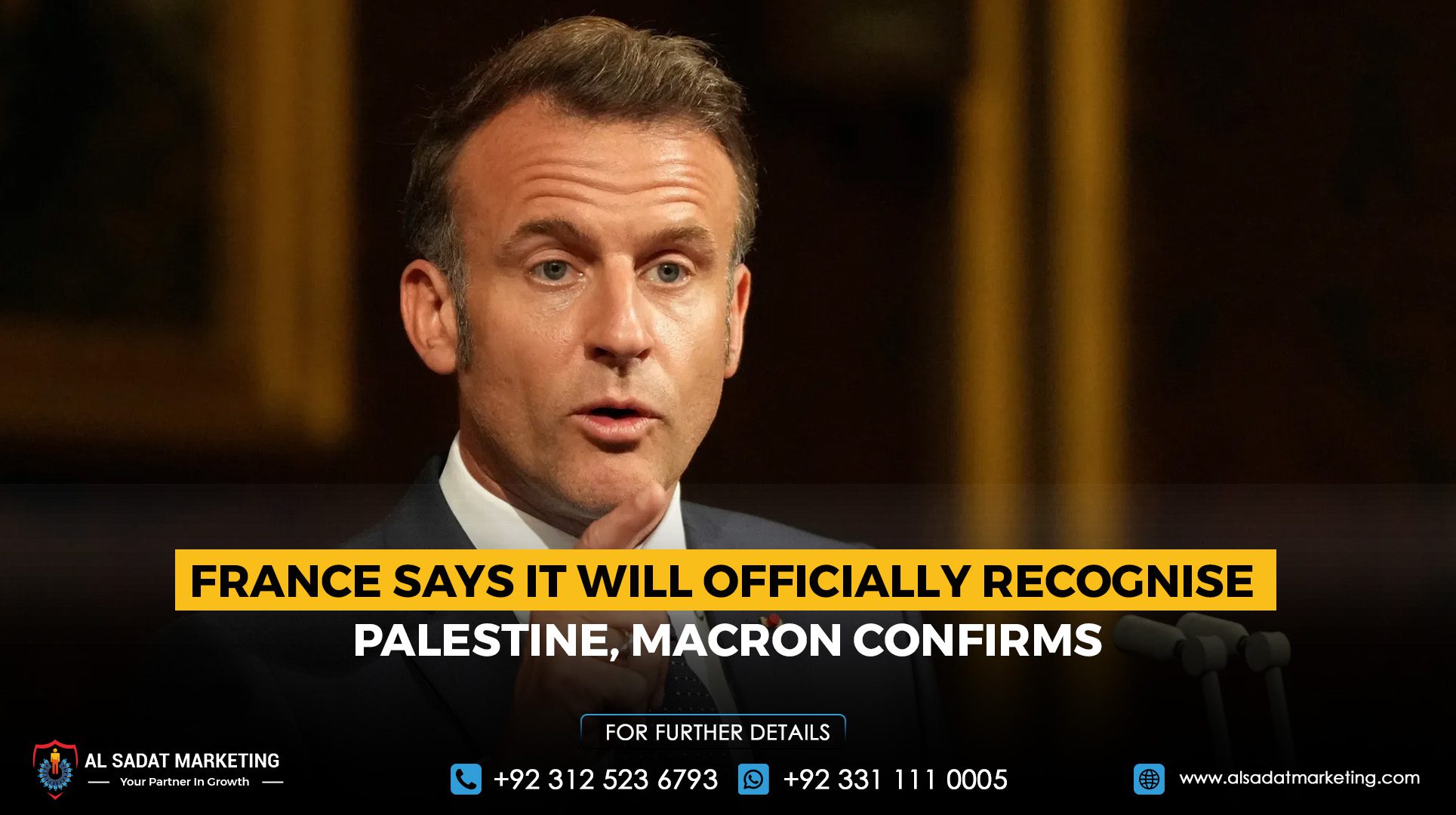 France says it will officially recognise Palestine, Macron confirms