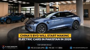 China’s BYD will start making electric cars in Pakistan in 2026