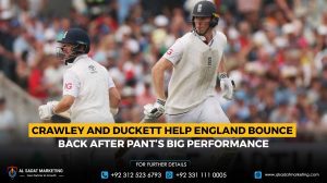 Crawley and Duckett help England bounce back after Pant’s big performance