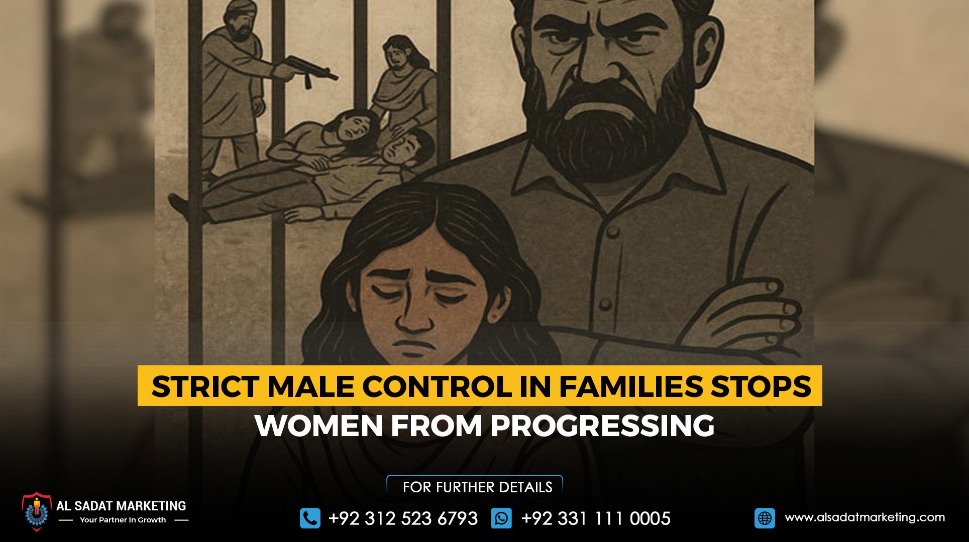Strict male control in families stops women from progressing