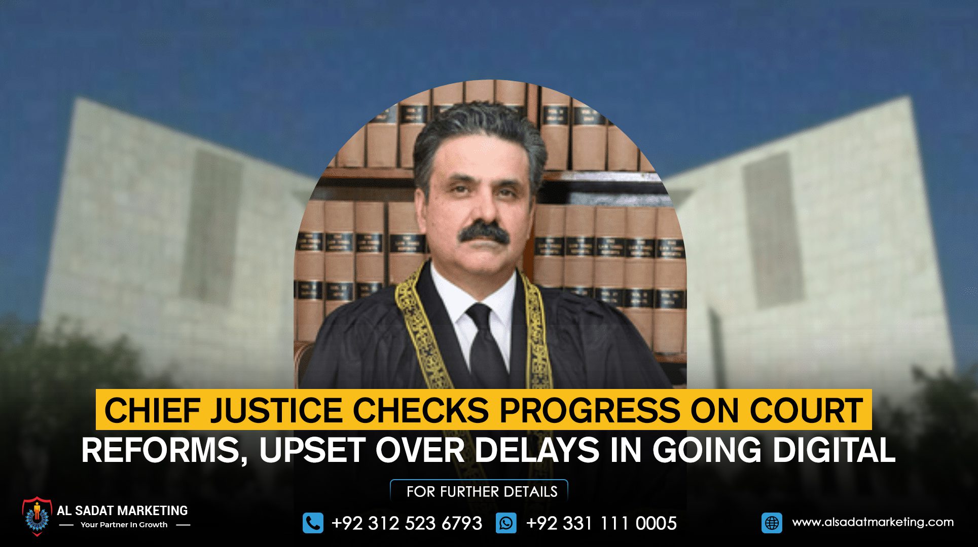 Chief Justice checks progress on court reforms, upset over delays in going digital