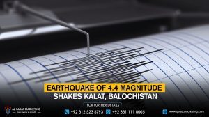 Earthquake of 4.4 magnitude shakes Kalat, Balochistan