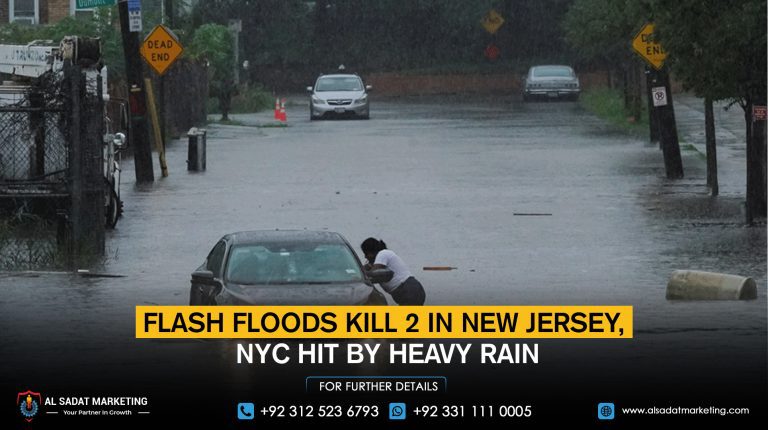 Flash floods kill 2 in New Jersey, NYC hit by heavy rain