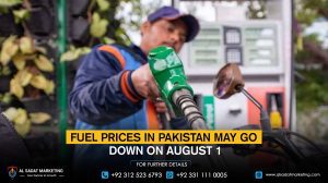 Fuel prices in Pakistan may go down on August 1