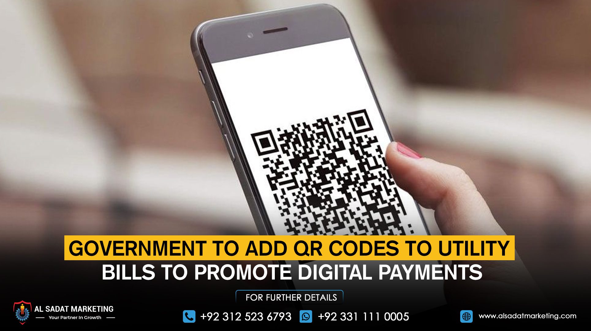 Government to Add QR Codes to Utility Bills to Promote Digital Payments