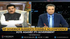 KP governor suggests a possible no-confidence vote against the PTI government