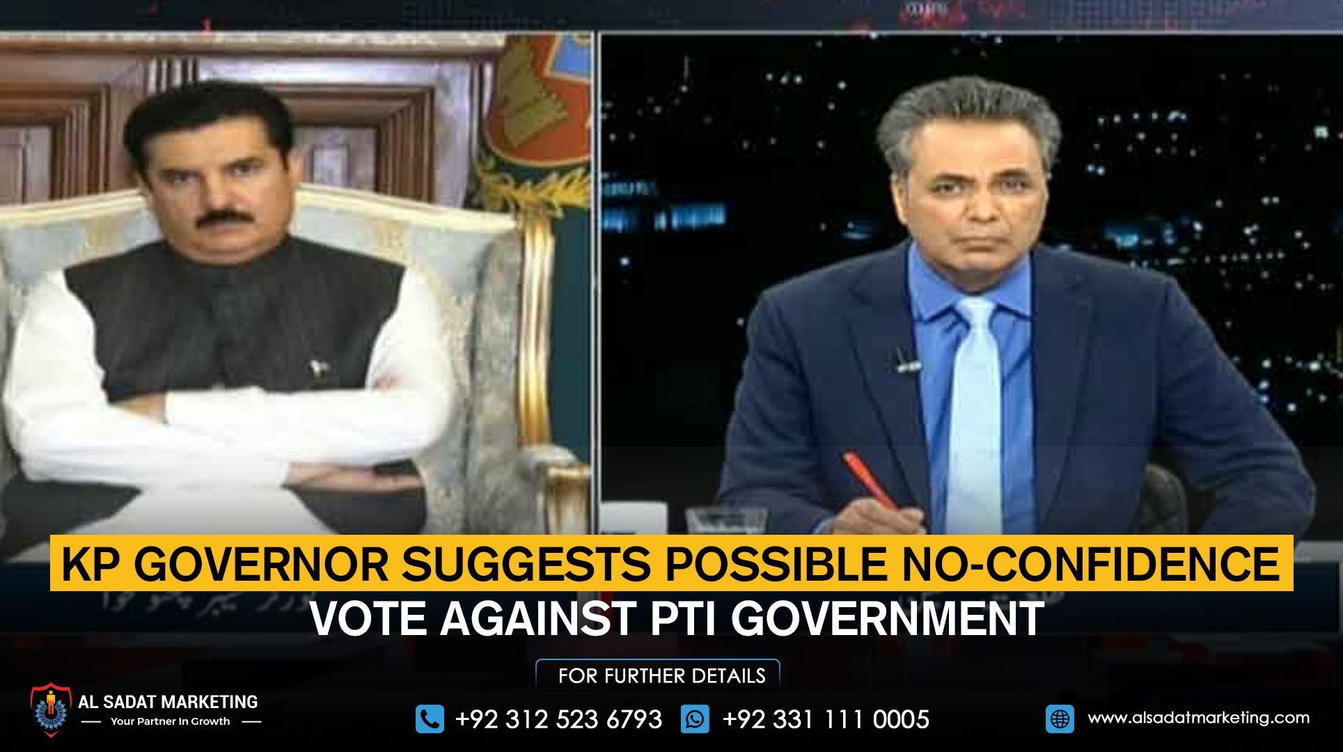 KP governor suggests a possible no-confidence vote against the PTI government