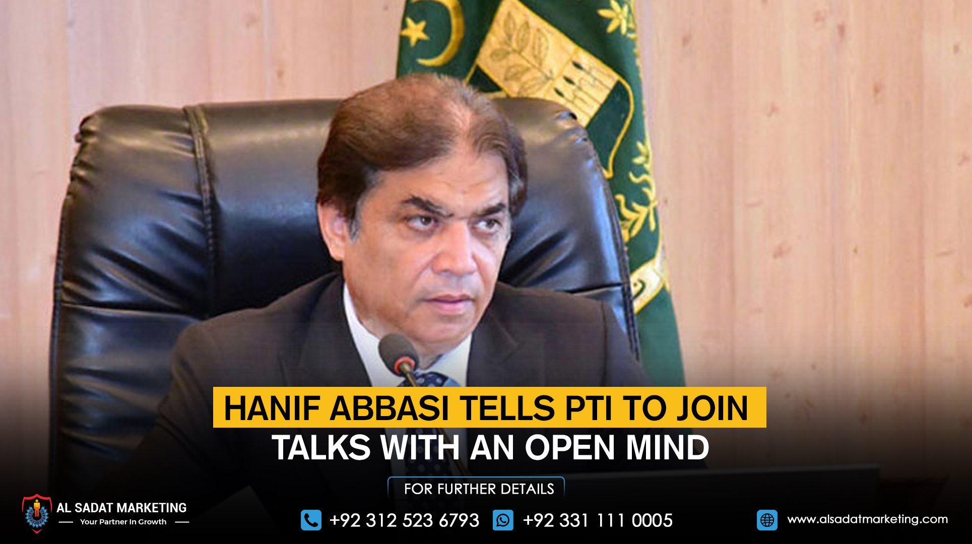 Hanif Abbasi tells PTI to join talks with an open mind