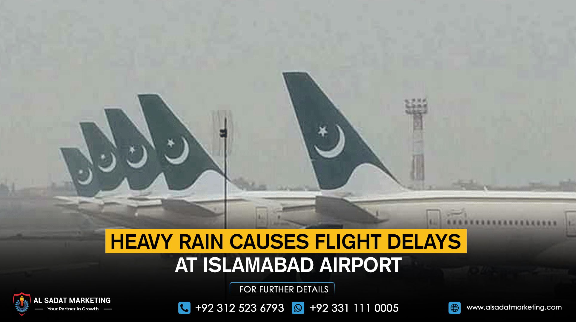 Heavy rain causes flight delays at Islamabad airport