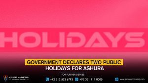 The government declares two public holidays for Ashura