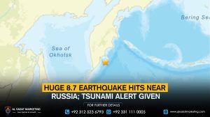 Huge 8.7 earthquake hits near Russia; tsunami alert given