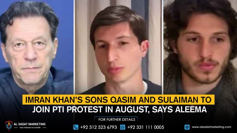 Imran Khan’s sons Qasim and Sulaiman to join PTI protest in August, says Aleema