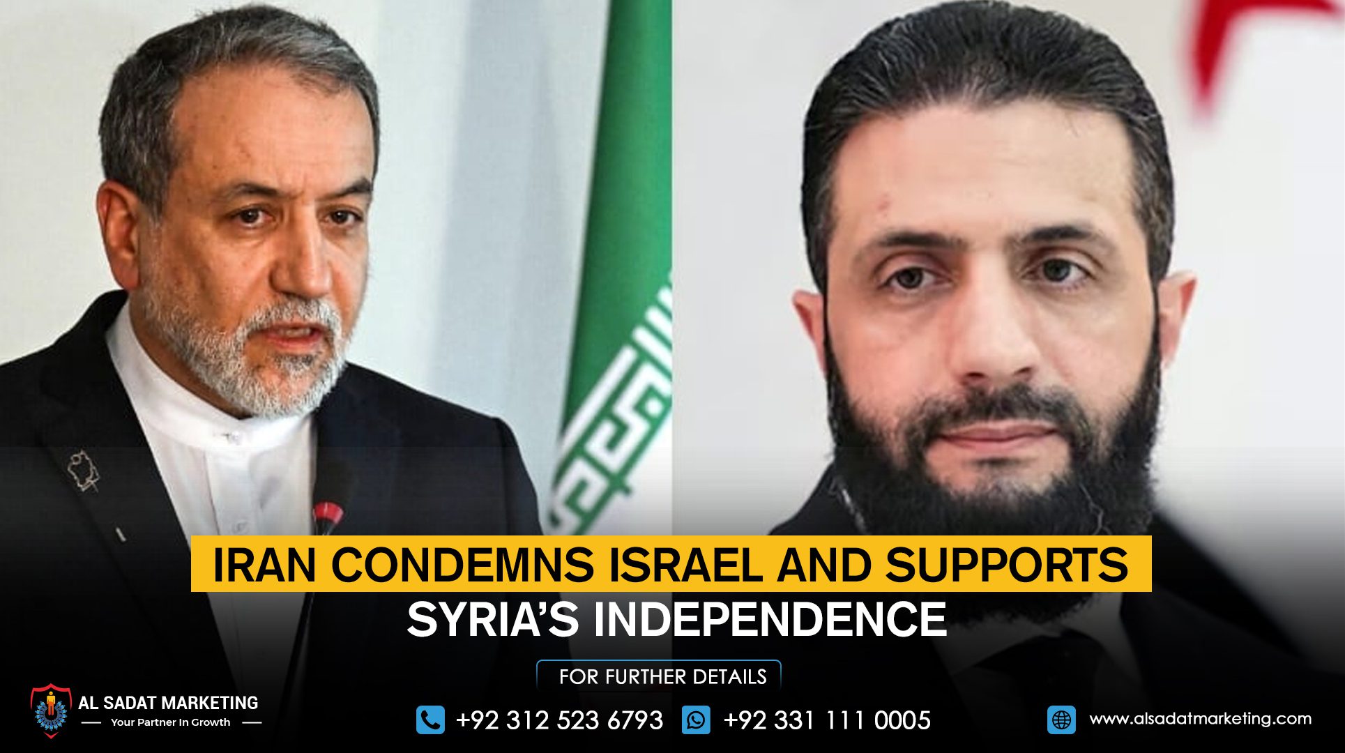 Iran condemns Israel and supports Syria’s independence