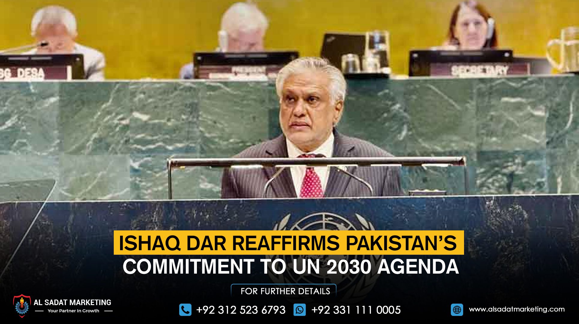 Ishaq Dar Reaffirms Pakistan’s Commitment to UN 2030 Agenda
