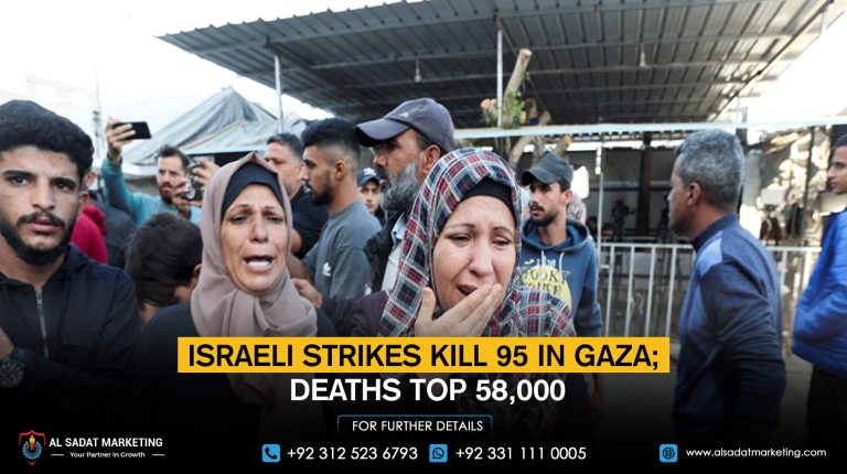 Israeli strikes kill 95 in Gaza; deaths top 58,000