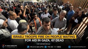 Israeli troops fire on people waiting for aid in Gaza, 67 dead