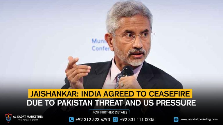 Jaishankar: India agreed to a ceasefire due to the Pakistan threat and US pressure