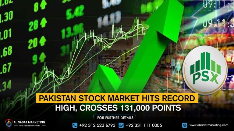 Pakistan stock market hits record high, crosses 131,000 points