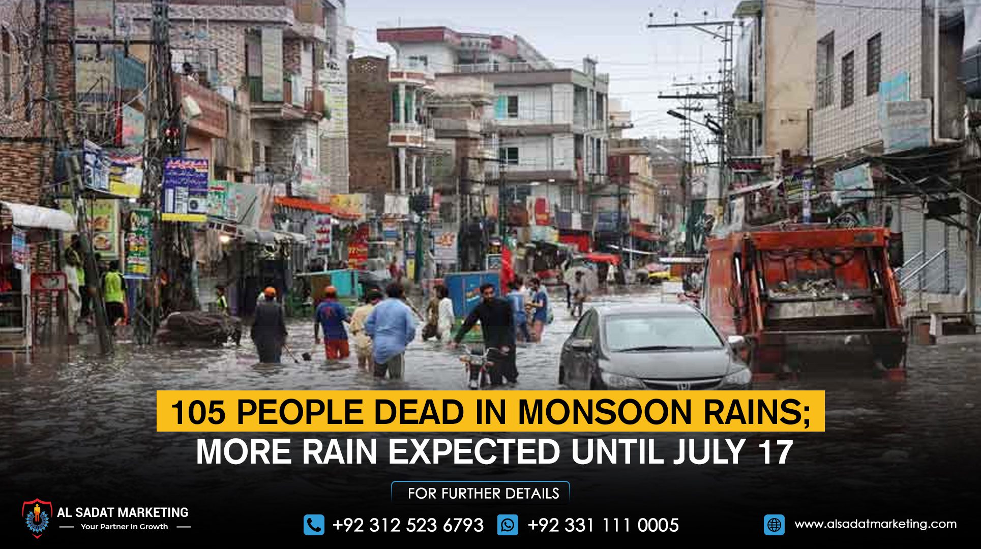 105 people dead in monsoon rains; more rain expected until July 17