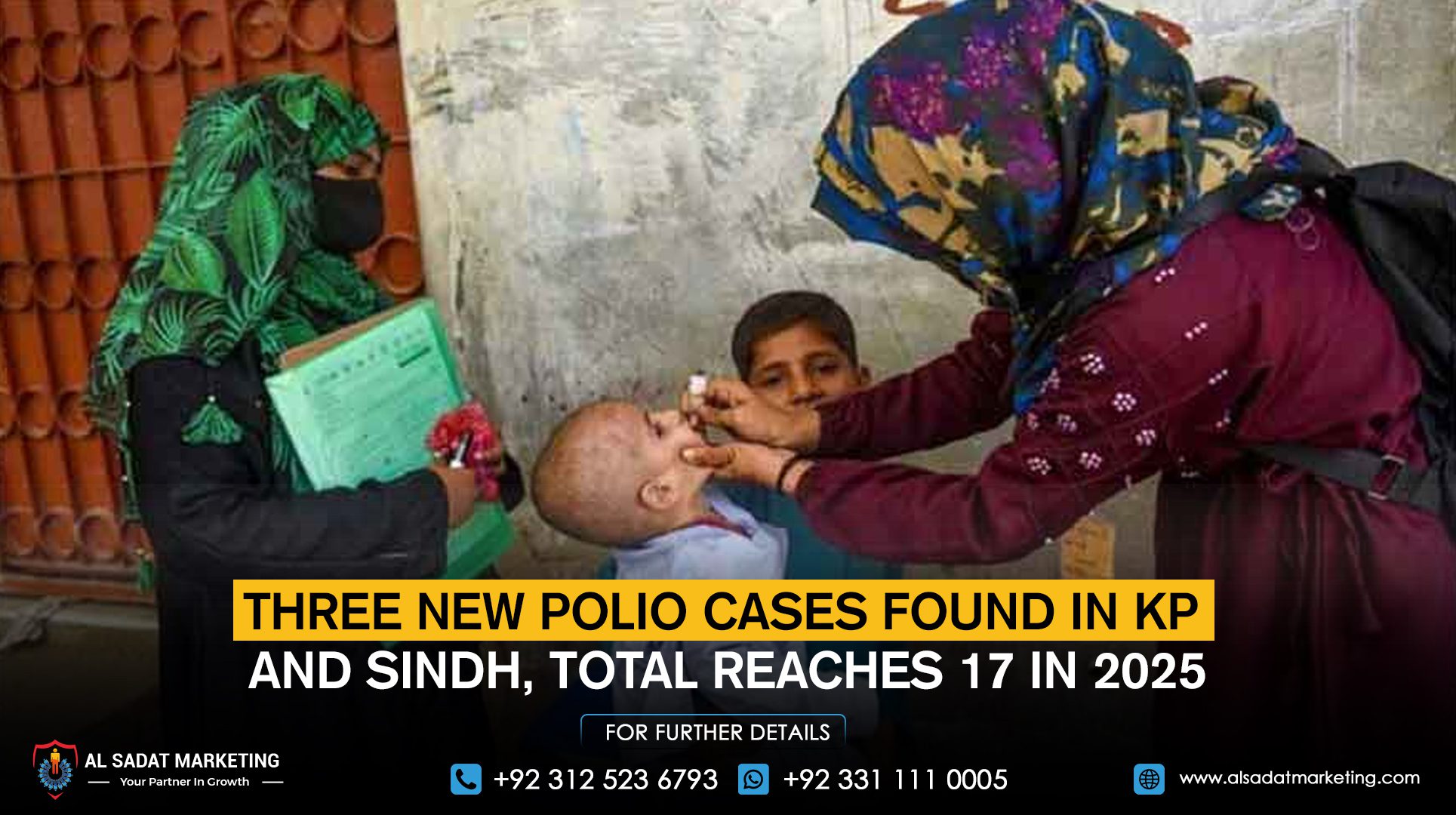 Three New Polio Cases Found in KP and Sindh, Total Reaches 17 in 2025