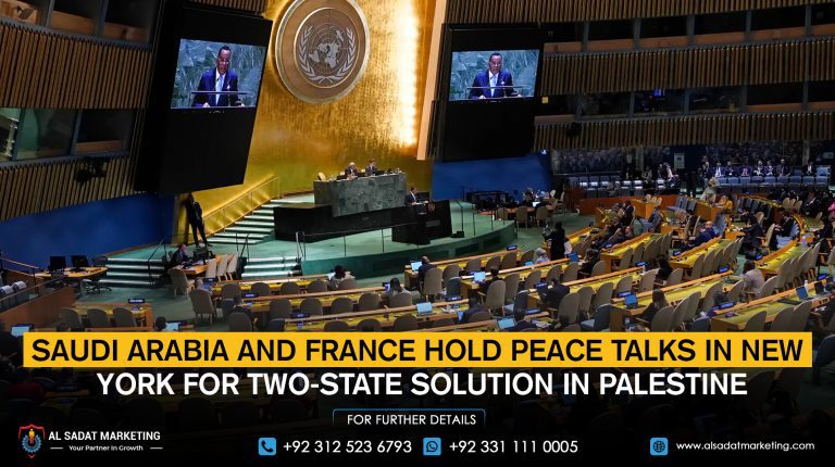 Saudi Arabia and France hold peace talks in New York for a two-state solution in Palestine