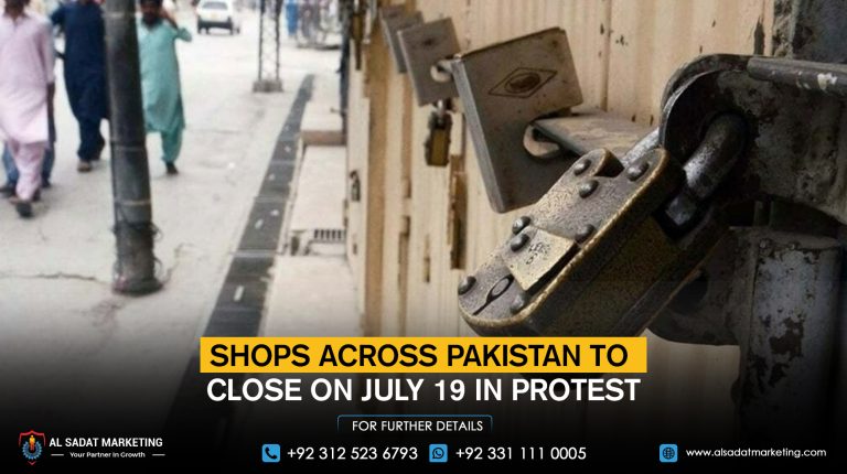 Shops across Pakistan to close on July 19 in protest