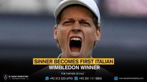 Sinner becomes first Italian Wimbledon winner