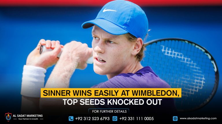 Sinner wins easily at Wimbledon, top seeds knocked out