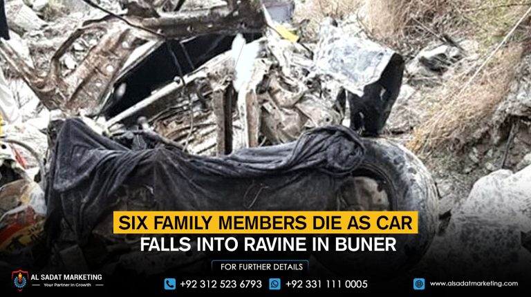 Six family members die as a car falls into a ravine in Buner