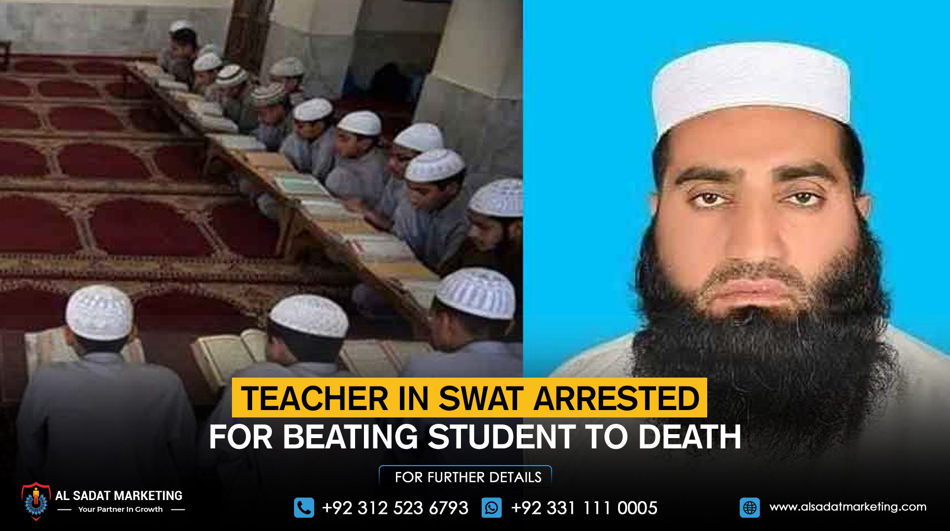 Teacher in Swat arrested for beating student to death