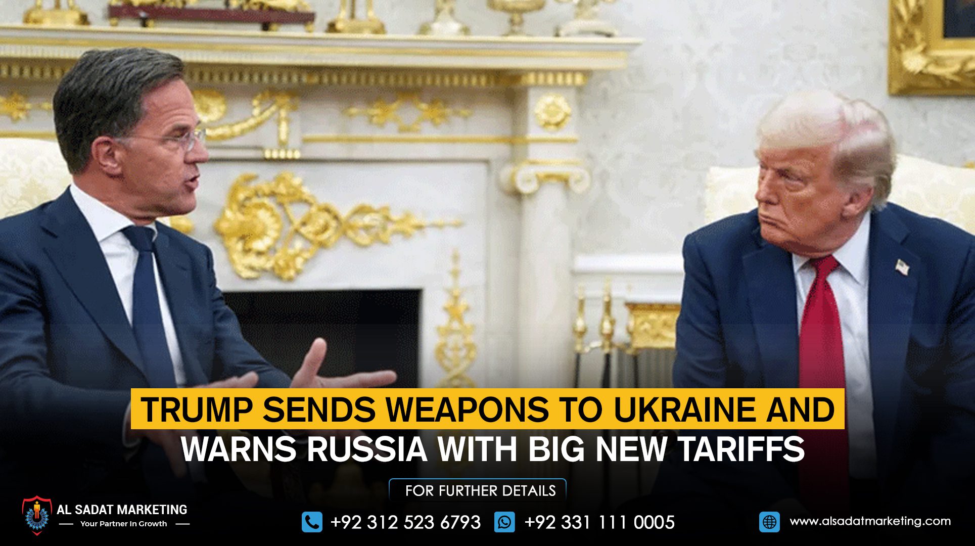 Trump sends weapons to Ukraine and warns Russia with big new tariffs