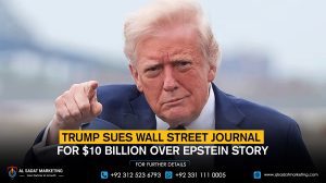 Trump sues Wall Street Journal for $10 billion over Epstein story