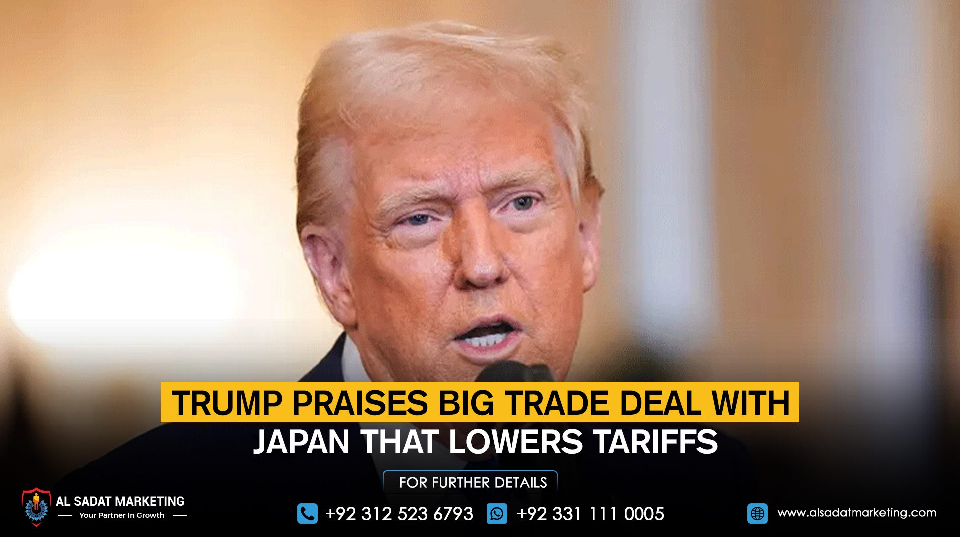 Trump praises big trade deal with Japan that lowers tariffs