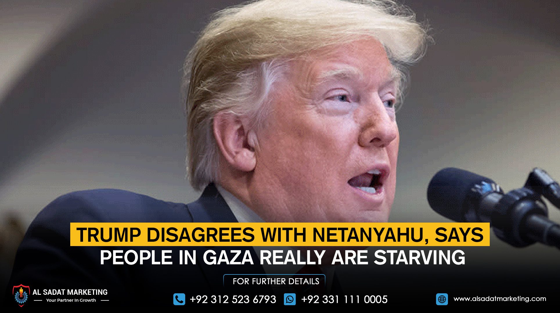 Trump disagrees with Netanyahu, says people in Gaza really are starving