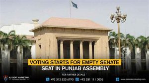 Voting starts for empty Senate seat in the Punjab Assembly