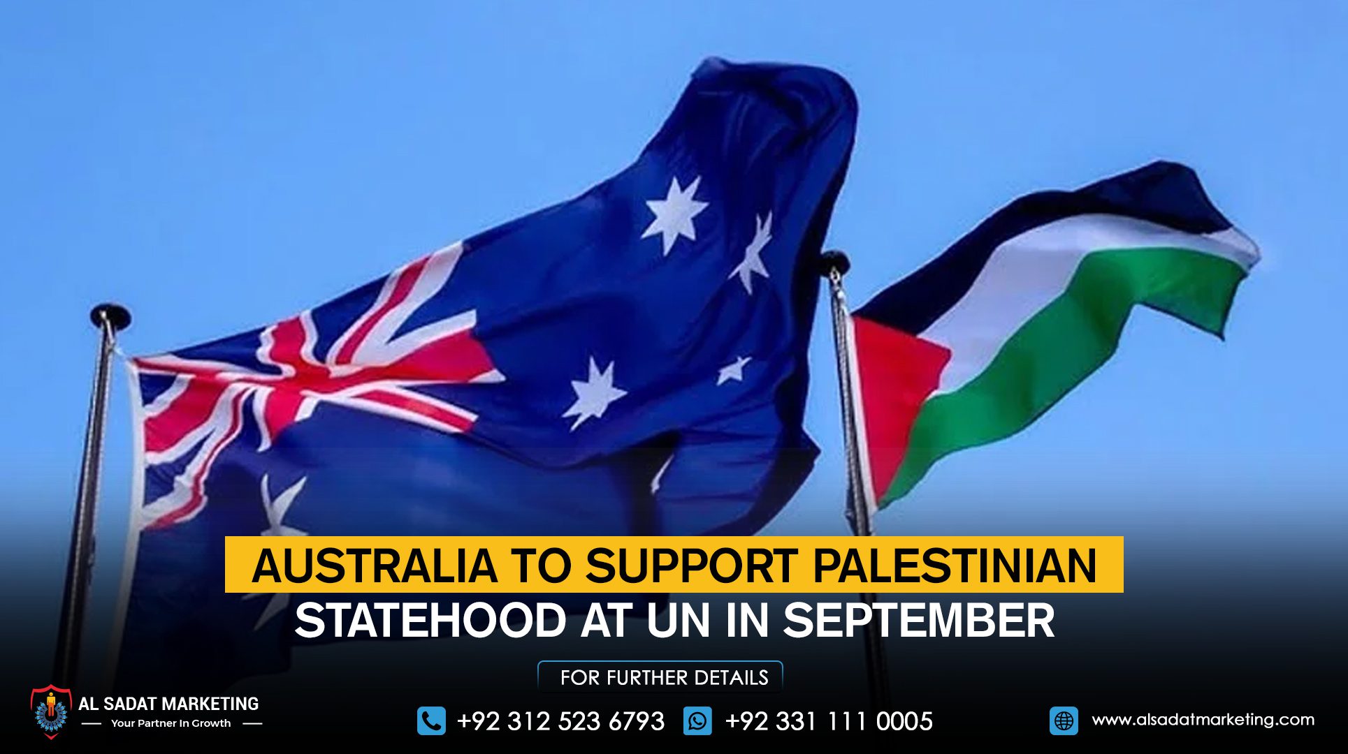 Australia to support Palestinian statehood at UN in September