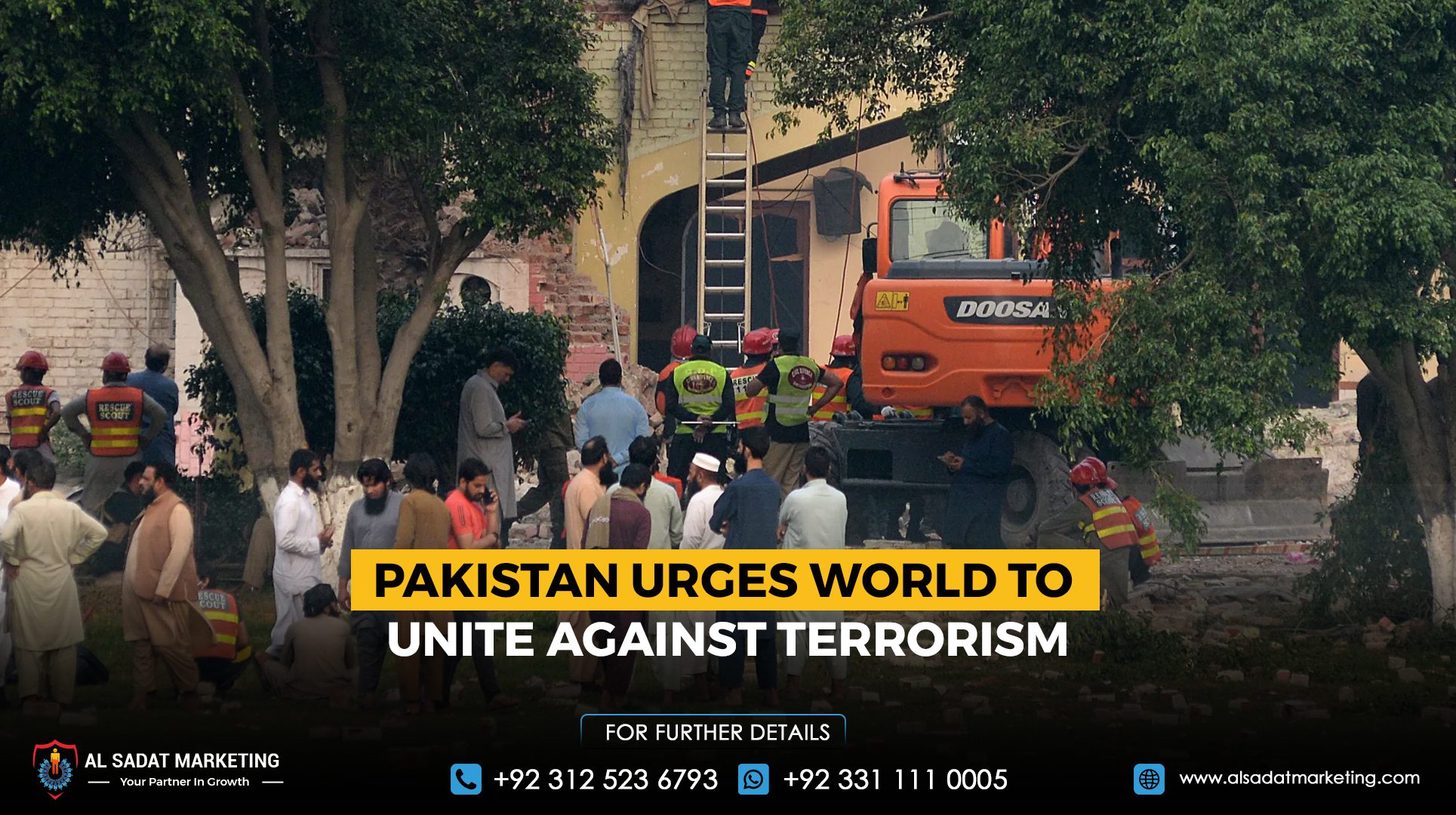 Pakistan urges world to unite against terrorism