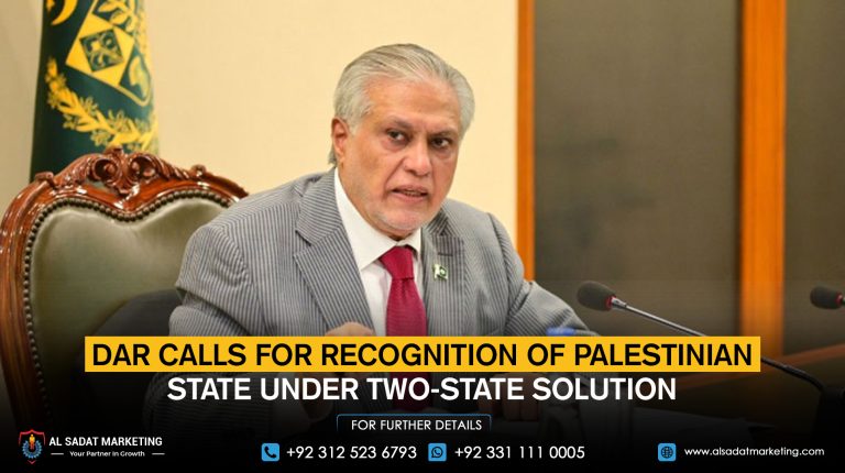 Dar calls for recognition of Palestinian state under two-state solution
