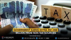 Government earns extra Rs1,998 billion from non-tax sources