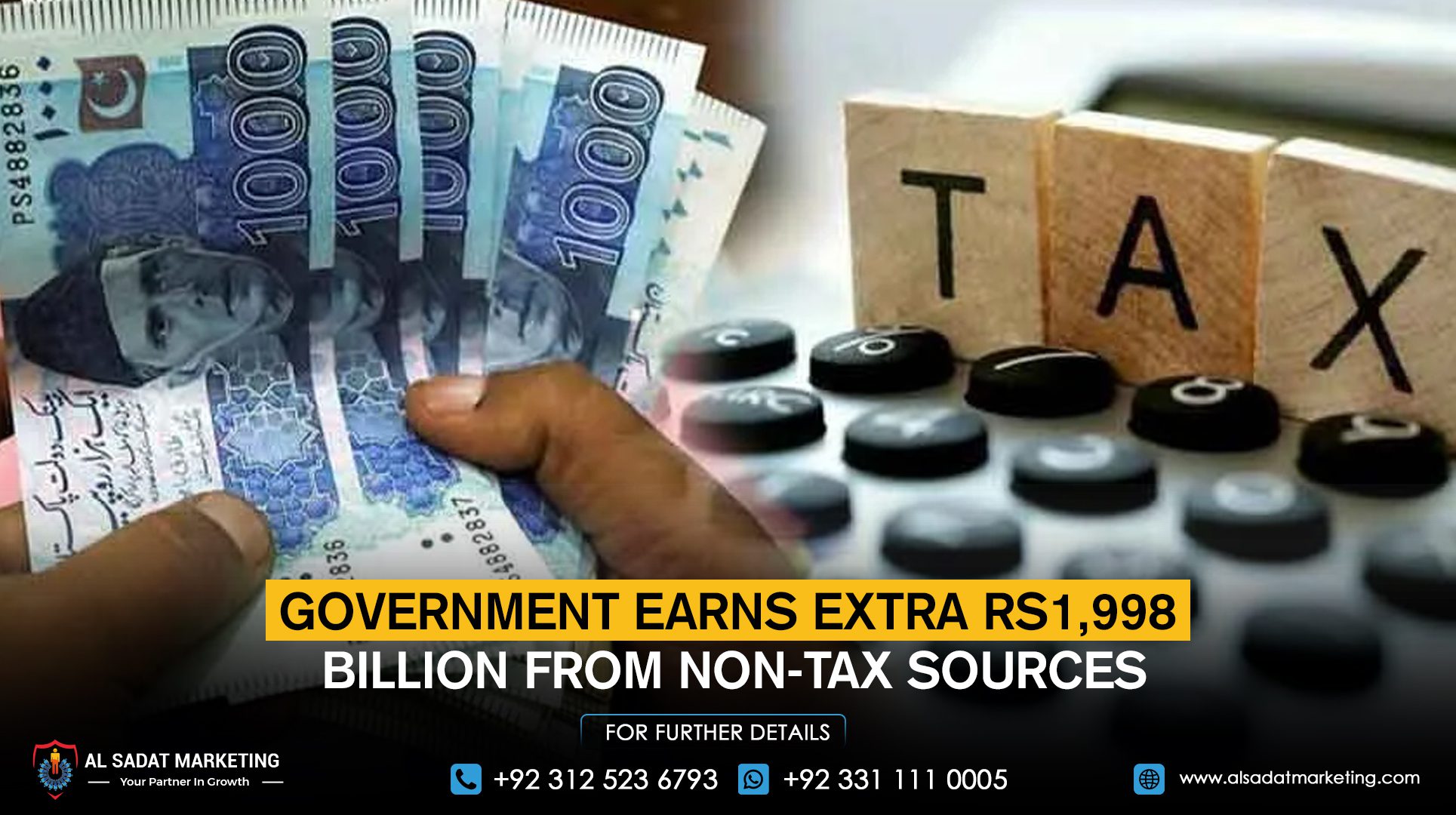 Government earns extra Rs1,998 billion from non-tax sources