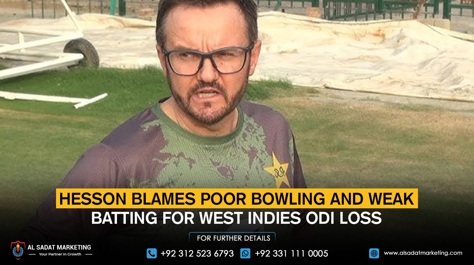 Hesson blames poor bowling and weak batting for the West Indies ODI loss