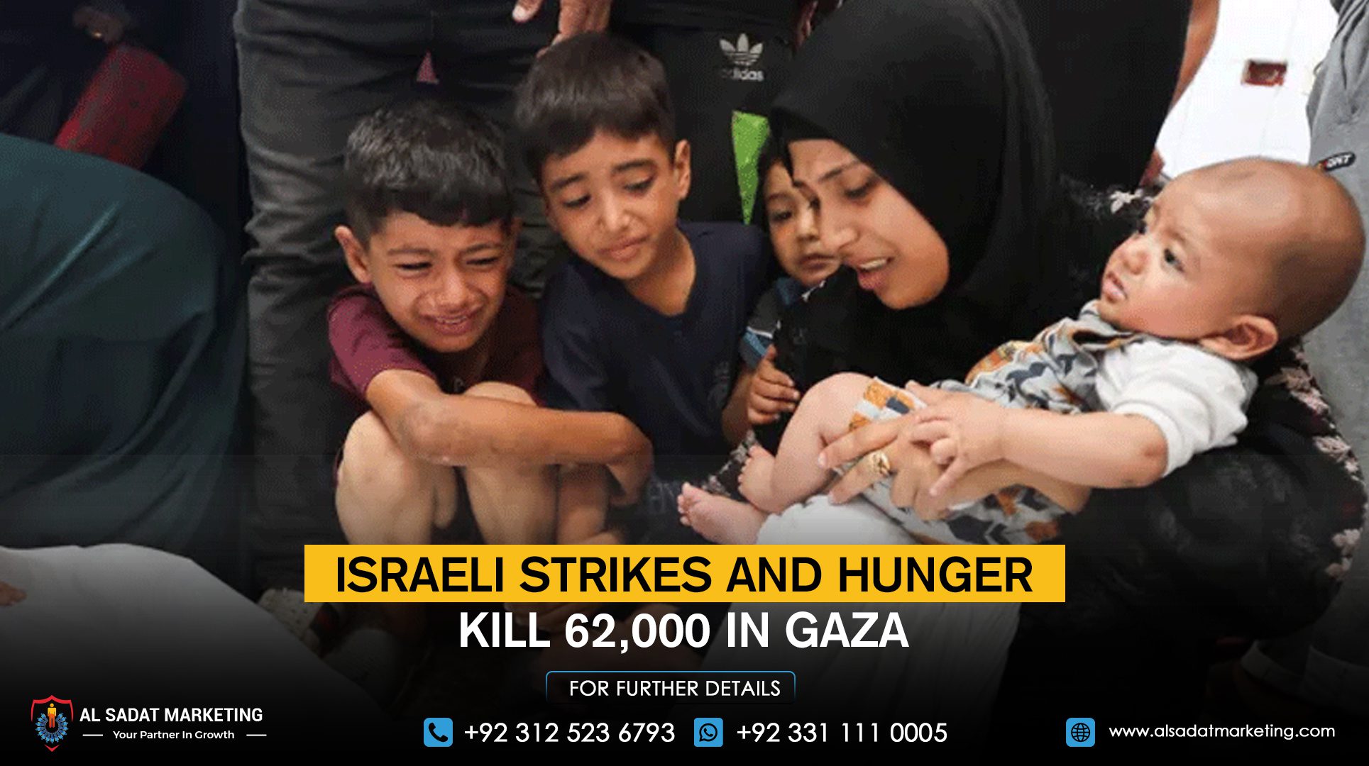 Israeli strikes and hunger kill 62,000 in Gaza