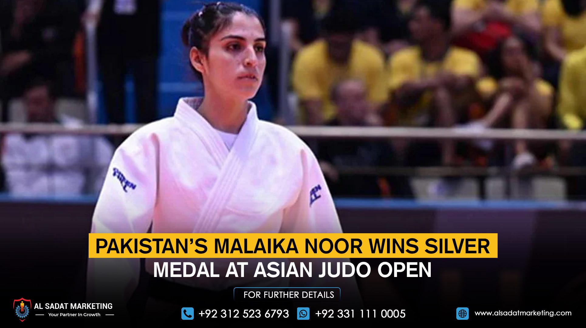 Pakistan’s Malaika Noor wins silver medal at Asian Judo Open