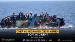 Over 60 migrants die in a Yemen boat accident