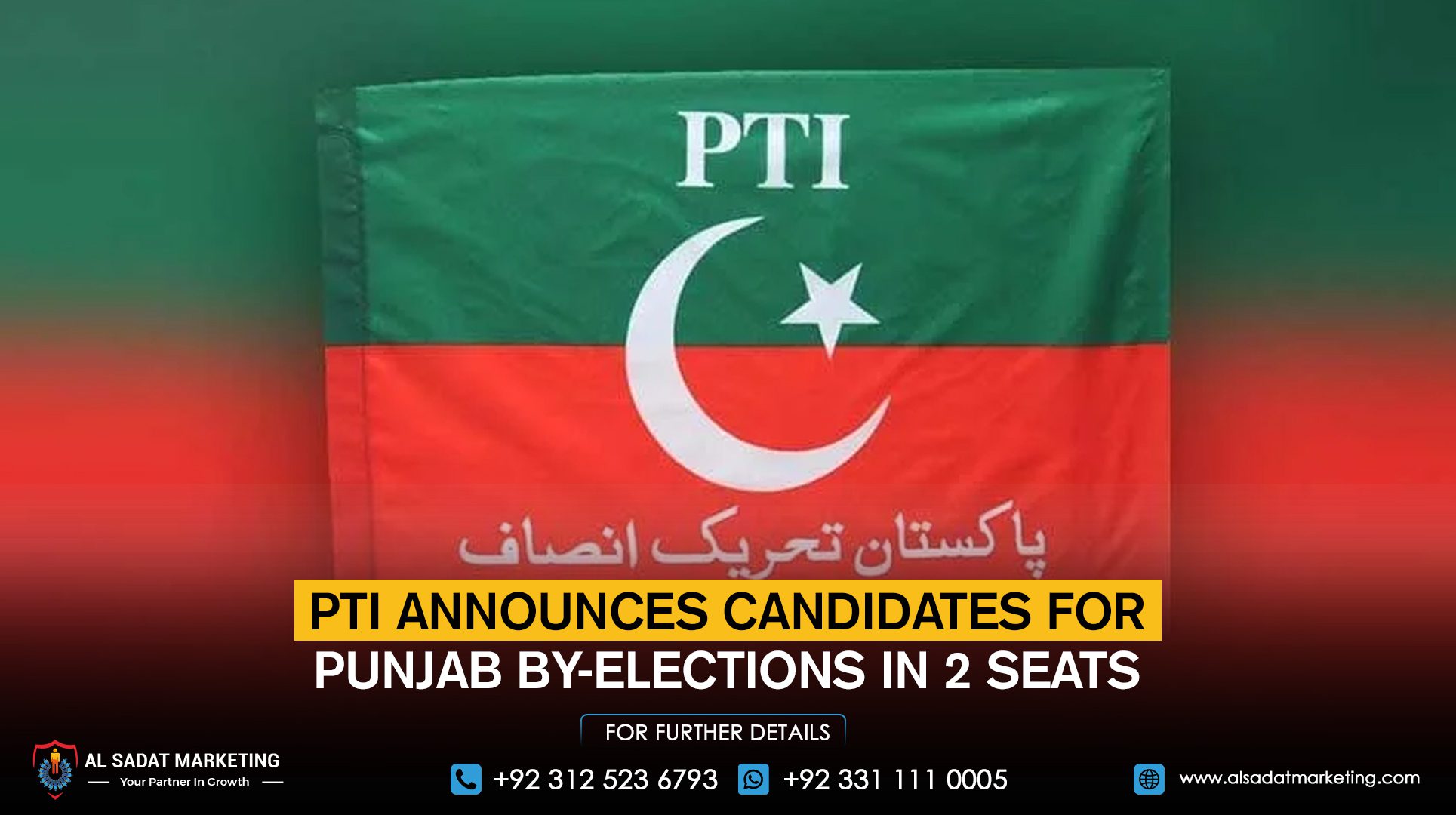 PTI announces candidates for Punjab by-elections in 2 seats