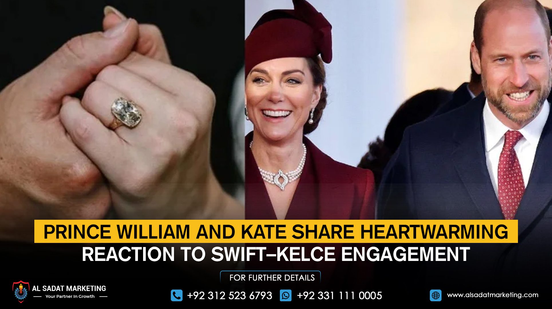 Prince William and Kate share heartwarming reaction to Swift–Kelce engagement