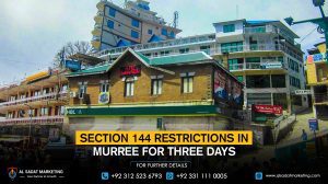 Section 144 restrictions in Murree for three days