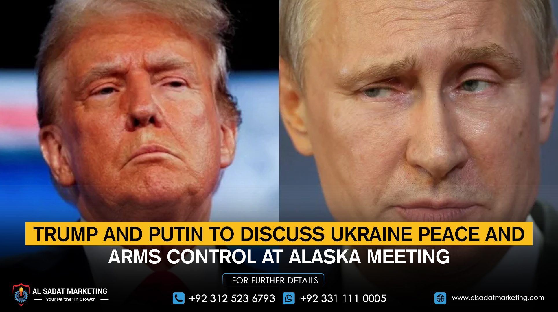 Trump and Putin to discuss Ukraine peace and arms control at Alaska meeting