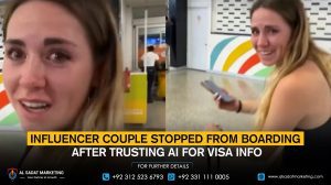 An influencer couple was stopped from boarding after trusting the AI for visa info